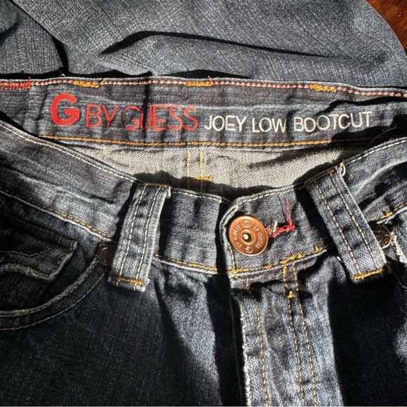 G By Guess Men’s Joey Low Bootcut Dark Wash Button Fly Retro Style Jeans 32 X 32 - Picture 7 of 8